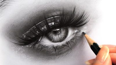 Eyelashes, Volume, Definition, Curl, Length Drawing