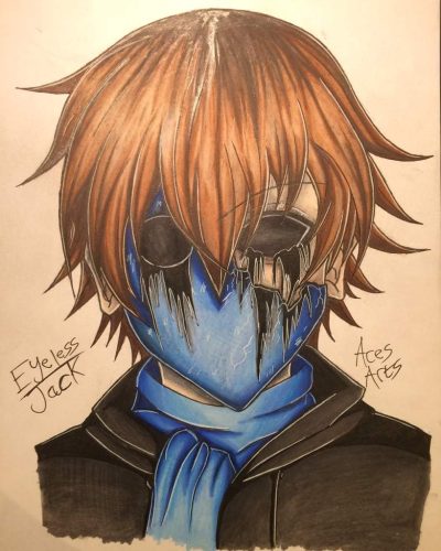 Eyeless Jack, Creepypasta, Urban Legend, Mysterious Figure, Horror Story Drawing