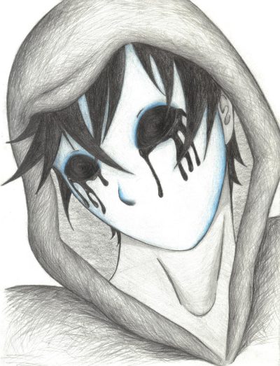 Eyeless Jack, Creepypasta, Urban Legend, Mysterious Figure, Horror Story Drawing