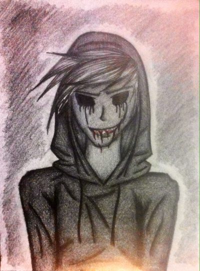 Eyeless Jack, Creepypasta, Urban Legend, Mysterious Figure, Horror Story Drawing