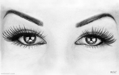 Eyes, Glimpse, Stare, Vision, Gaze Drawing