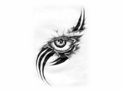 Eyes Tattoo, Mystical Ink, Visionary Art, Introspective Mark, Symbolic Design Drawing