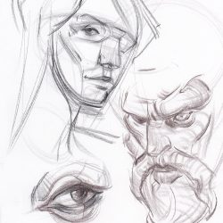 Face Anatomy Drawing Realistic Sketch