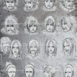 Face Expression Drawing Detailed Sketch