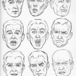 Face Expression Drawing Image