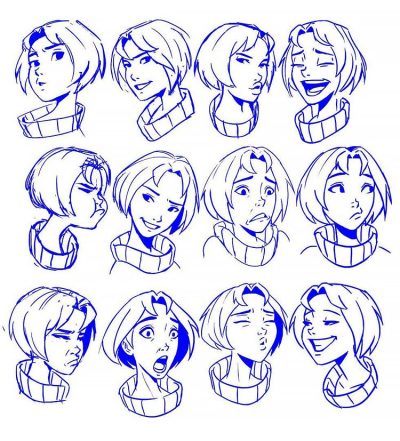 Face Expression, Facial Emotion, Visual Reaction, Nonverbal Cue, Emotional Display Drawing