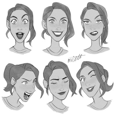 Face Expression, Visual Reaction, Emotion Display, Facial Gesture, Mood Indicator Drawing