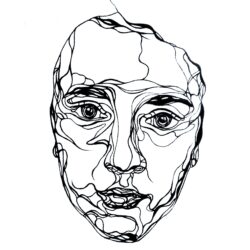 Face Line Drawing Fine Art