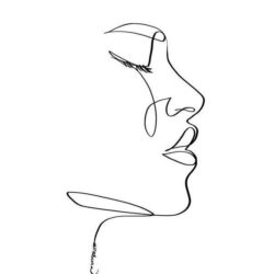 Face Line Drawing Image