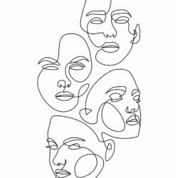 Face Line Drawing Picture