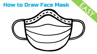 Face Mask, Personal Hygiene, Protective Gear, Virus Prevention, Health Safety Drawing