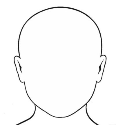 Face Outline, Profile Shape, Outline Features, Silhouette Design, Facial Contour Drawing