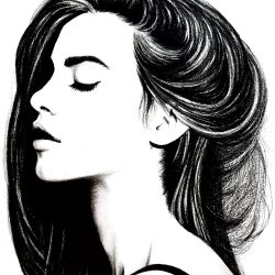 Face Profile Drawing Detailed Sketch