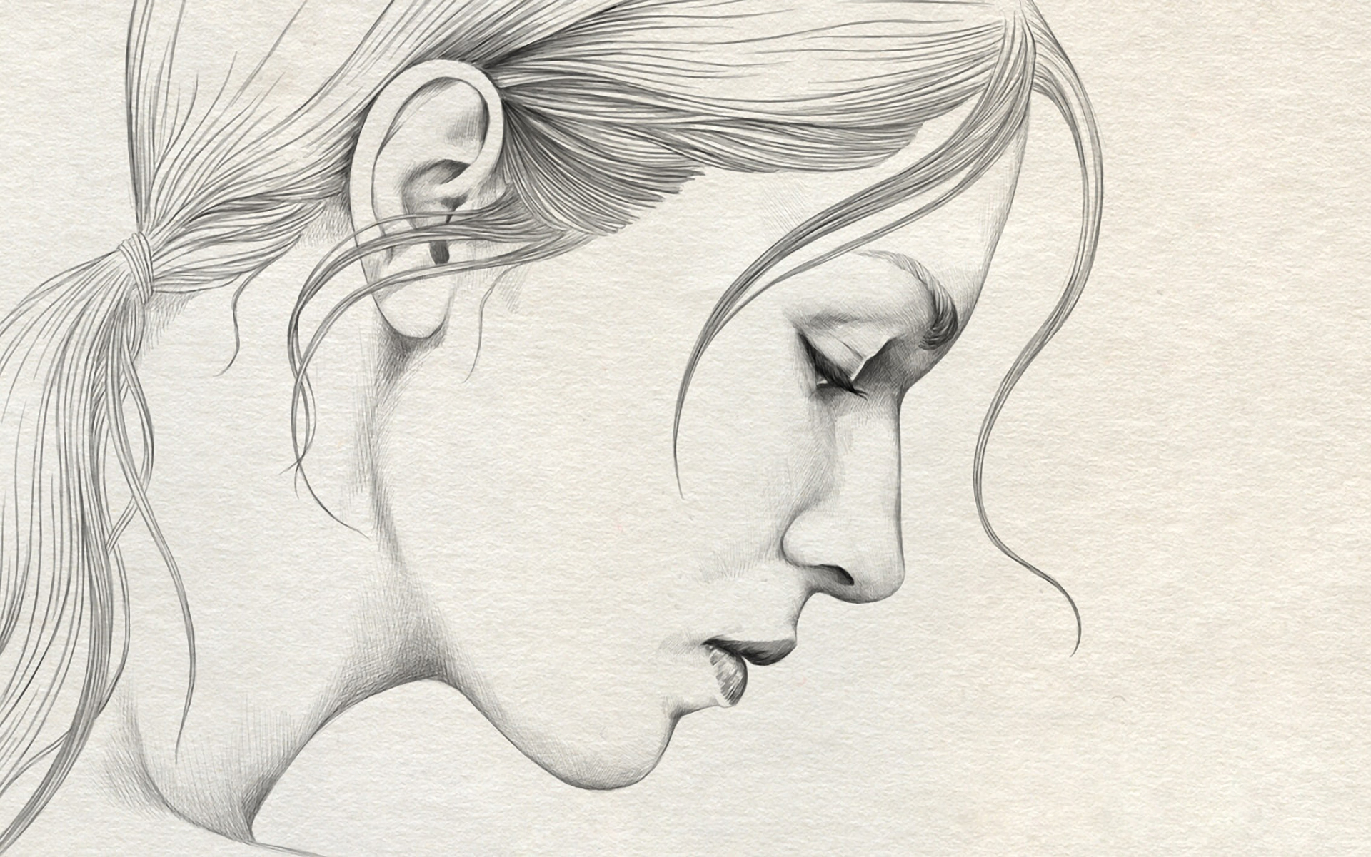 Face Profile Drawing Fine Art