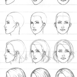 Face Profile Drawing Unique Art