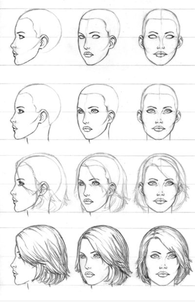 Face Profile, Facial Contour, Profile View, Facial Structure, Side Appearance Drawing