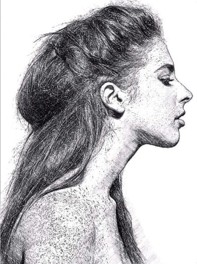 Face Side View, Side Facial Outline, Profile Perspective, Lateral Facial Angle, Facial Contour Display Drawing