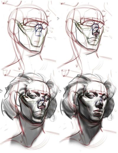 Face Expression, Visual Reaction, Emotion Display, Facial Gesture, Mood Indicator Drawing