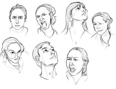 Facial Expression, Body Language, Nonverbal Cue, Visual Sign, Emotion Display Drawing