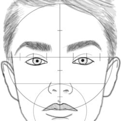 Face Shape Drawing Detailed Sketch