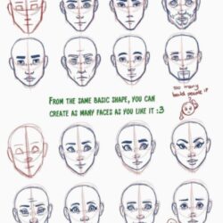 Face Shape Drawing Fine Art