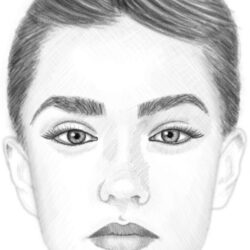 Face Shape Drawing Realistic Sketch