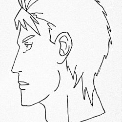 Face Side View Drawing Photo