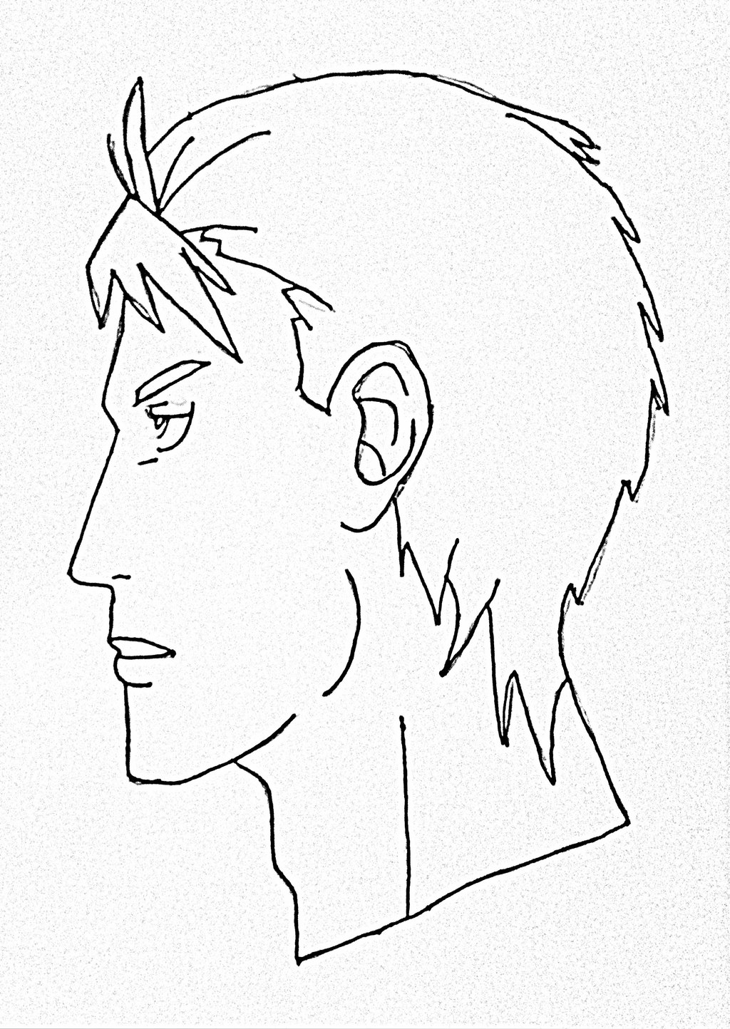 Face Side View Drawing Photo