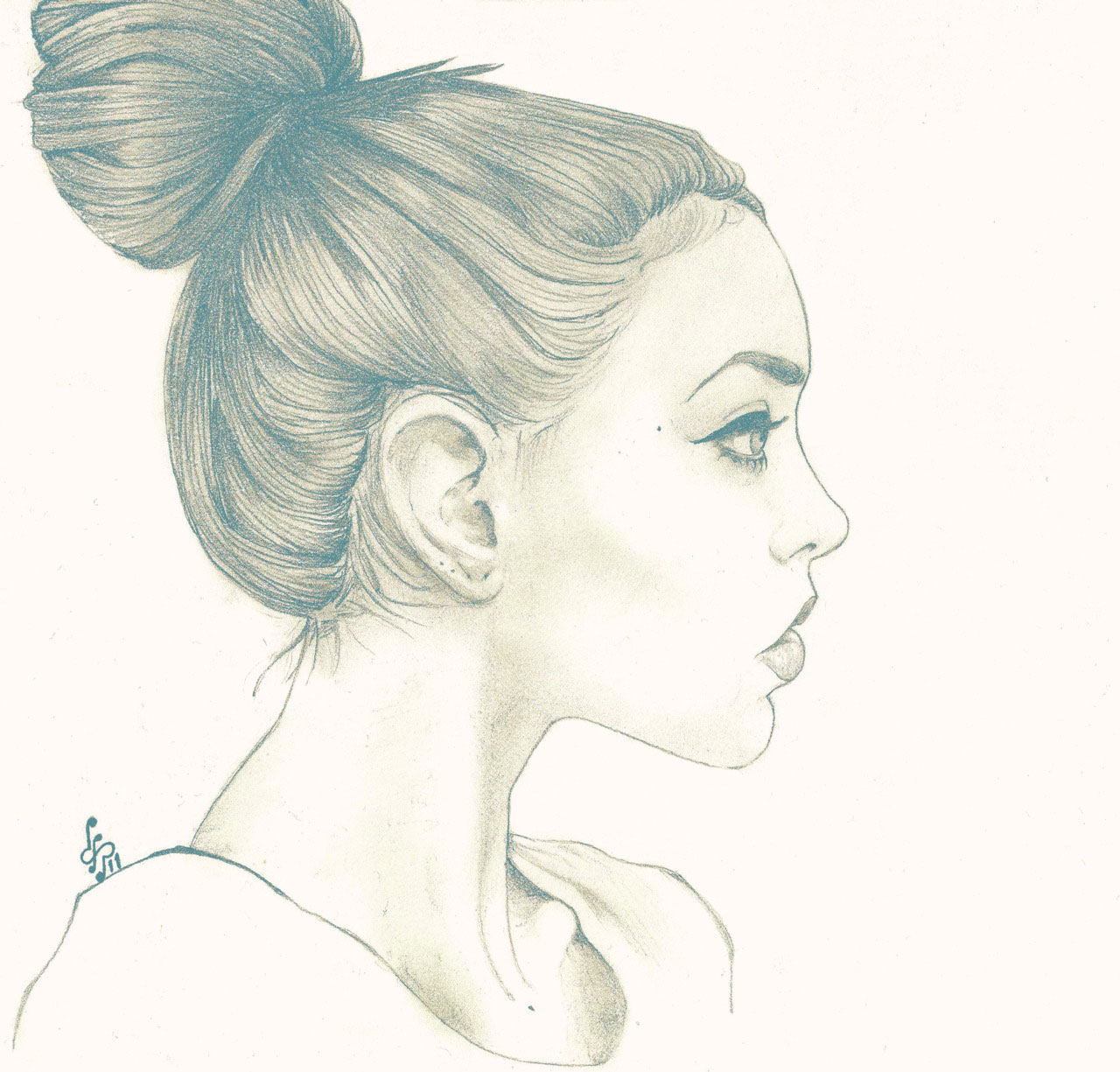 Face Side View Drawing Stunning Sketch