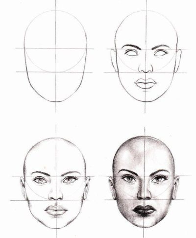 Face Outline, Profile Shape, Outline Features, Silhouette Design, Facial Contour Drawing