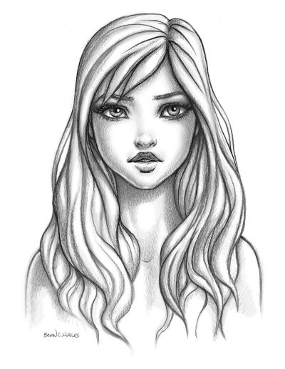 Face Sketch, Facial Features, Portrait Outline, Artistic Representation, Visual Impression Drawing