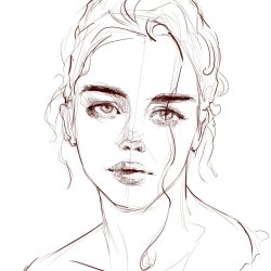 Facial Profile Drawing Art