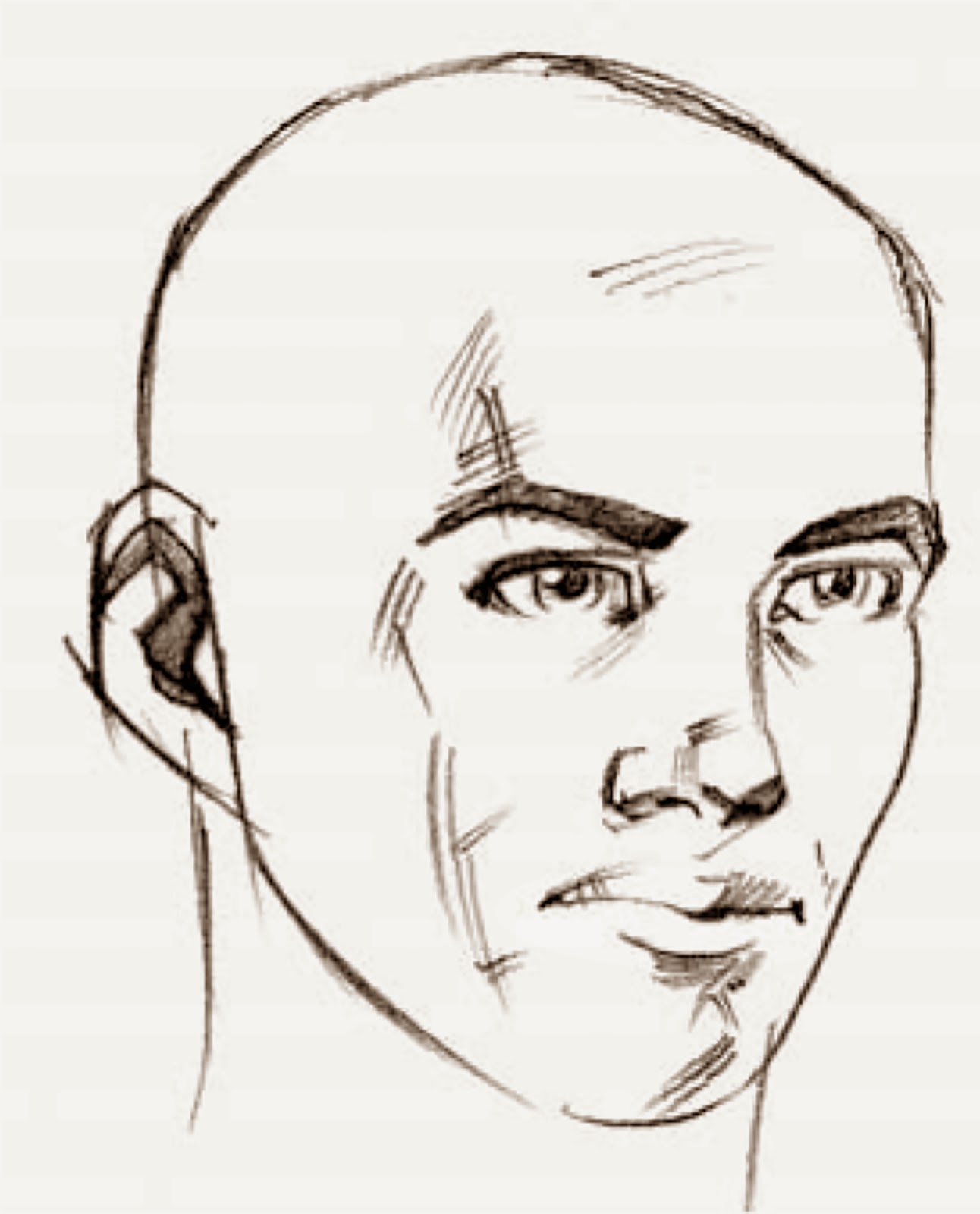 Facial Profile Drawing Hand drawn