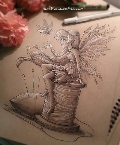 Fairies, Magic, Enchantment, Sprites, Whimsy Drawing