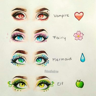 Fairy Eyes, Mystical Vision, Ethereal Charm, Whimsical Allure, Enchanting Gaze Drawing