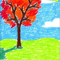 Fall Tree Drawing Art