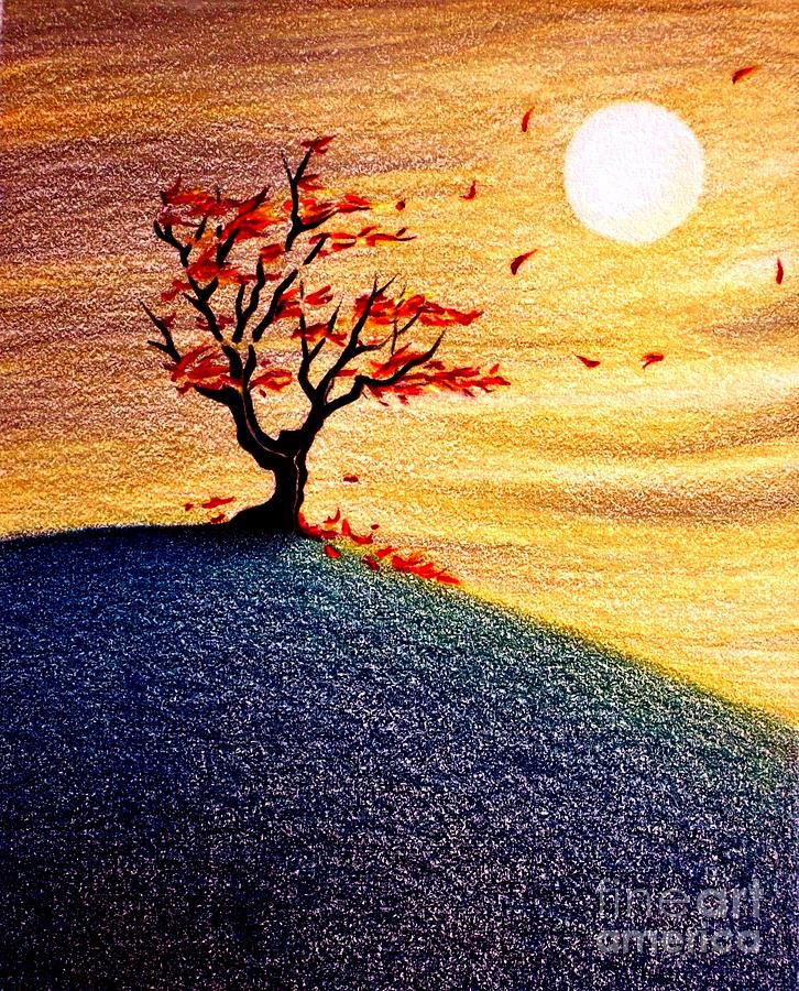 Fall Tree Drawing Artistic Sketching