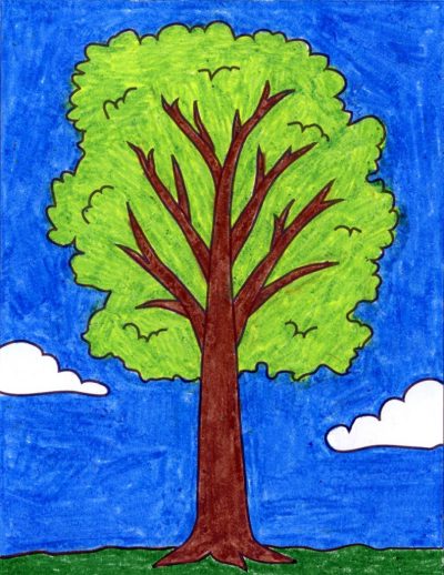 Fall Tree, Nature’s Beauty, Autumn Leaves, Seasonal Change, Vibrant Colors Drawing