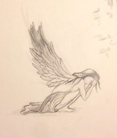 Fallen Angel, Darkness, Hope, Betrayal, Redemption Drawing