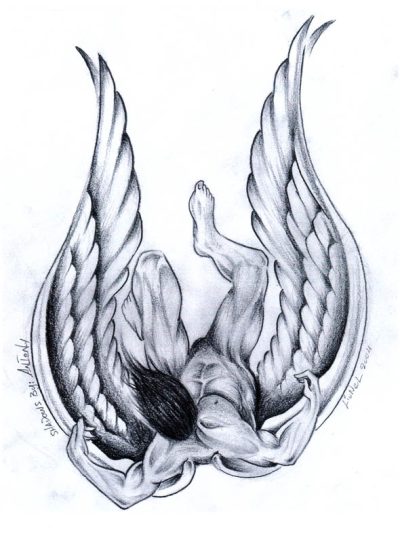 Fallen Angel, Darkness, Betrayal, Hope, Redemption Drawing