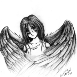 Fallen Angel Drawing Hand drawn