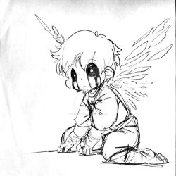 Fallen Angel Drawing Hand drawn Sketch