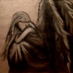 Fallen Angel Drawing Unique Art