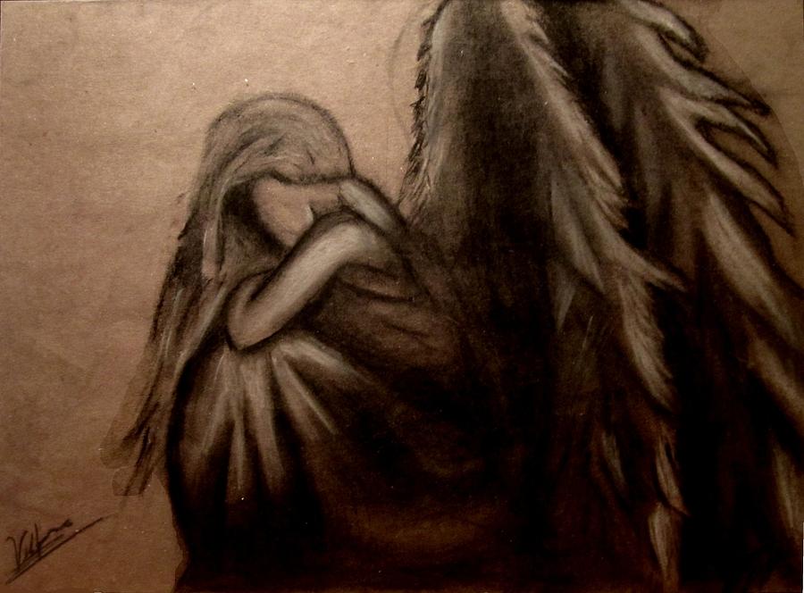 Fallen Angel Drawing Unique Art