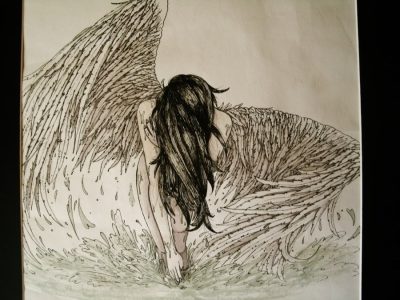 Fallen Angel, Darkness, Hope, Betrayal, Redemption Drawing