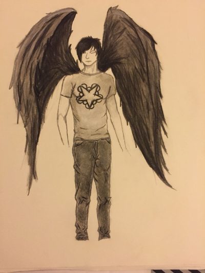 Fallen Angel, Resilience, Hope, Betrayal, Redemption Drawing