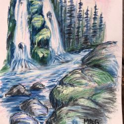 Falls Drawing Artistic Sketching