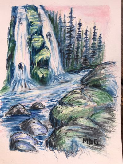 Falls, Plunges, Rapids, Cascades, Waterfalls Drawing