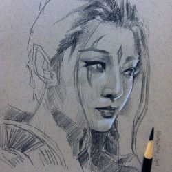 Fan Bingbing Drawing Amazing Sketch