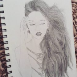 Fan Bingbing Drawing Intricate Artwork